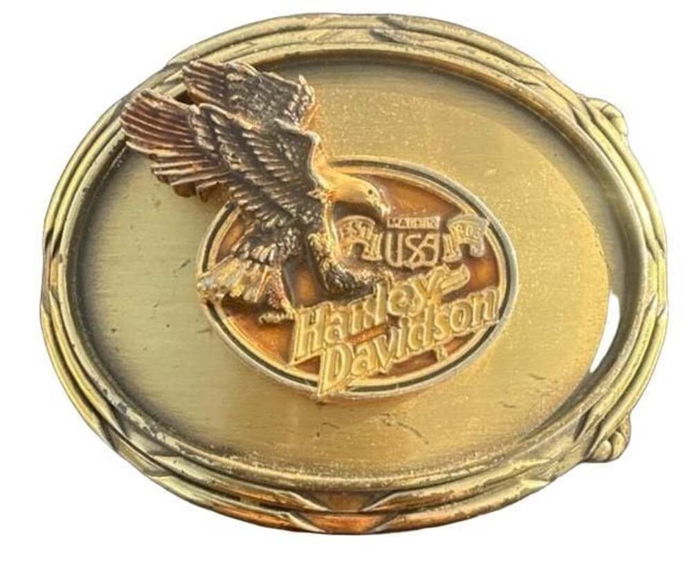 Harley Davidson Vintage 1978 Raintree Brass Eagle Belt Buckle
